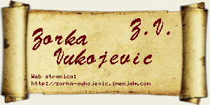 Zorka Vukojević vizit kartica